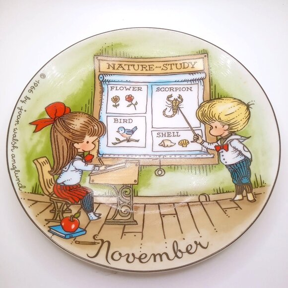Joan Walsh Anglund Plate 1966 November Nature-Study Collectible Decorative Plate - Picture 2 of 9